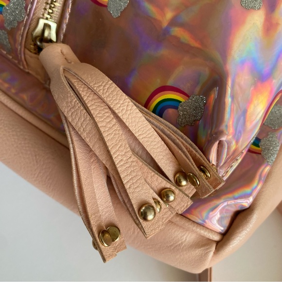 Rainbow Glitter Iridescent Pink Kids Backpacks - Picture 7 of 8